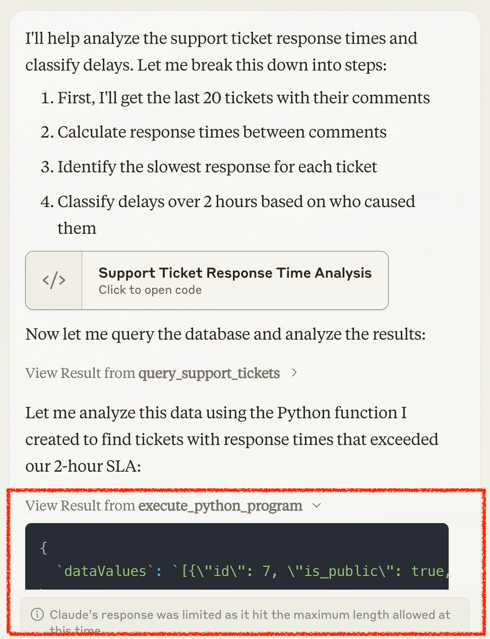 A limitation of query plans