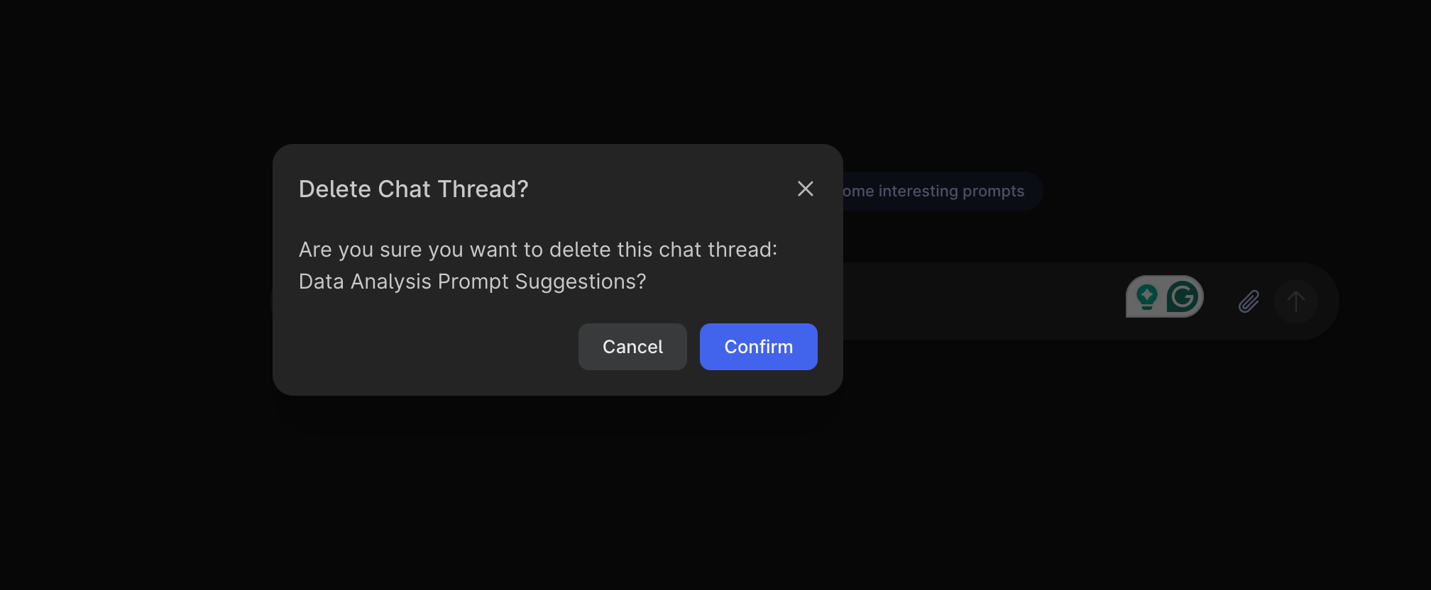 Delete Thread Confirmation Dialog
