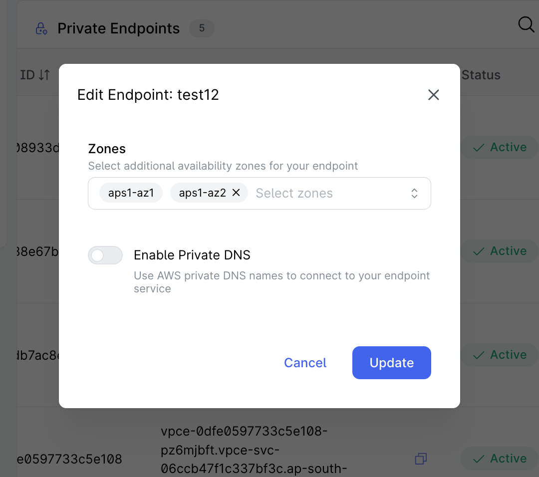 Update Private Endpoint