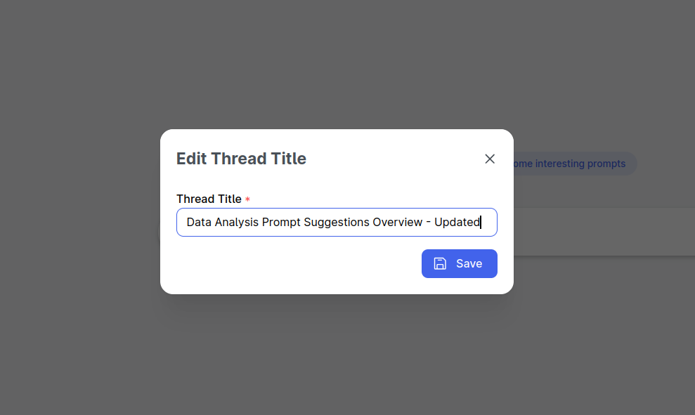 Edit Thread Dialog Box
